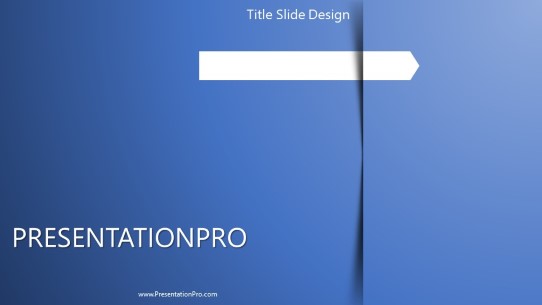 Blue Gradient Shadow PowerPoint Template title slide design
