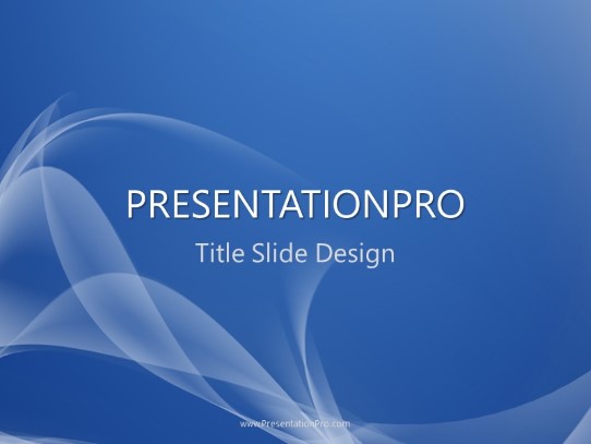 Blue Gradient Smoke 01 PowerPoint Template title slide design