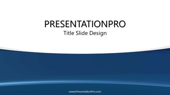 Blue Streaks Curve Widescreen PowerPoint Template title slide design