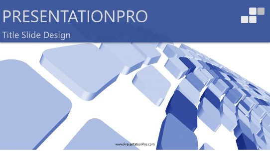 Blue Tiles Widescreen PowerPoint Template title slide design