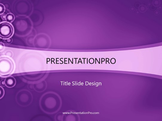 Bubble Circle Purple PowerPoint Template title slide design