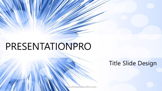 Burst Into Action Widescreen PowerPoint Template title slide design