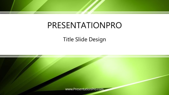 Burst Of Green Widescreen PowerPoint Template title slide design