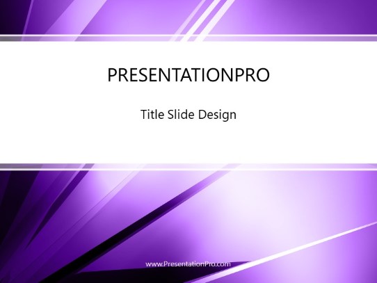 Burst Of Purple PowerPoint Template title slide design