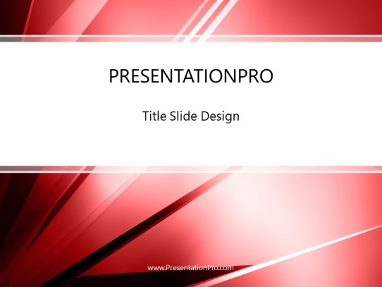 Burst Of Red PowerPoint Template title slide design
