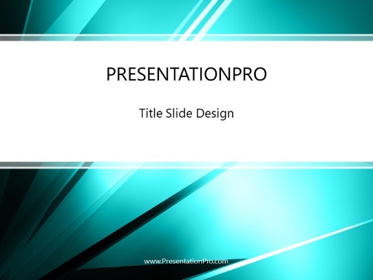 Burst Of Teal PowerPoint Template title slide design