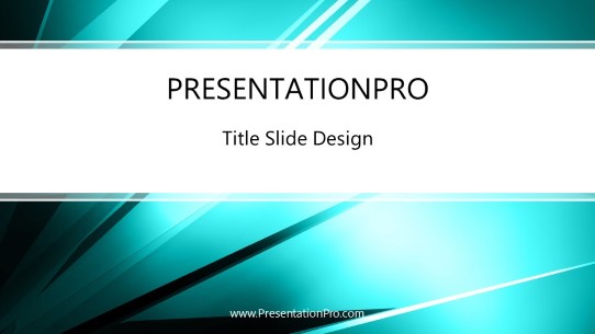 Bust Of Teal Widescreen PowerPoint Template title slide design