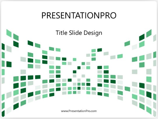 Checkerboard Green Abstract PowerPoint template - PresentationPro