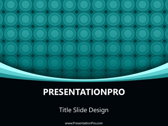 Circles Forever Teal PowerPoint Template title slide design