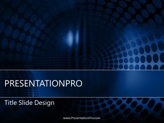 Circulary Blue PowerPoint Template title slide design