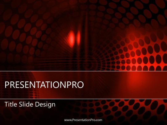 Circulary Red PowerPoint Template title slide design