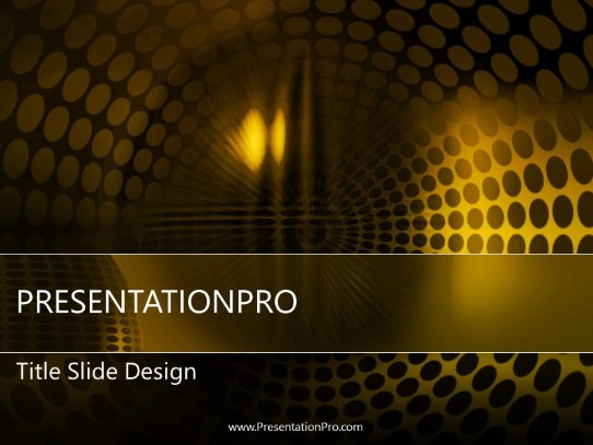 Circulary Yellow PowerPoint Template title slide design