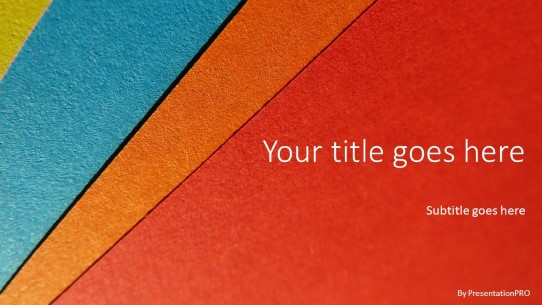 Color Paper Angle Widescreen PowerPoint Template title slide design