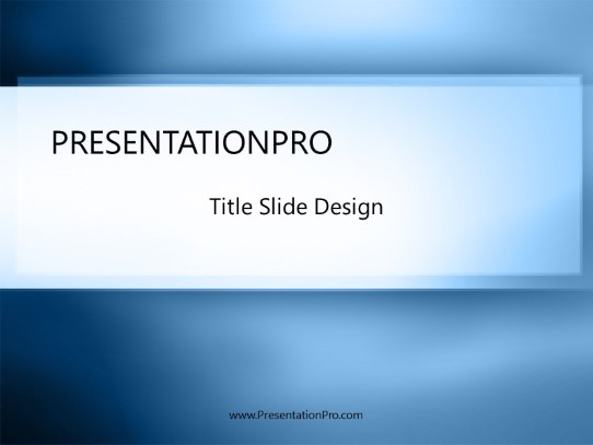 Color Wash Blue PowerPoint Template title slide design