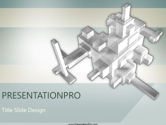 Cube City PowerPoint Template title slide design