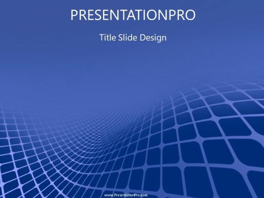 Curvedout Blue PowerPoint Template title slide design