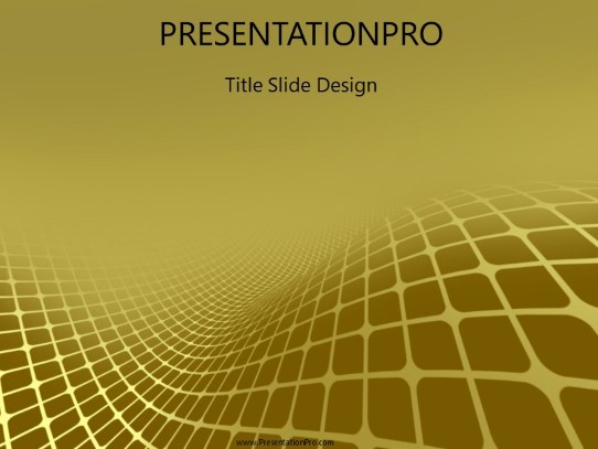 Curvedout Gold PowerPoint Template title slide design