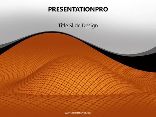 Curved Landscape Orange PowerPoint Template title slide design