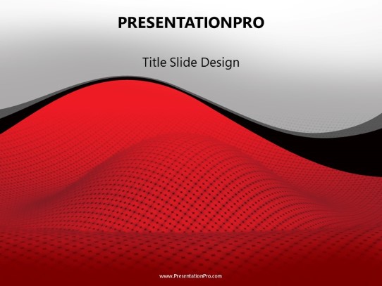 Curved Landscape Red PowerPoint Template title slide design