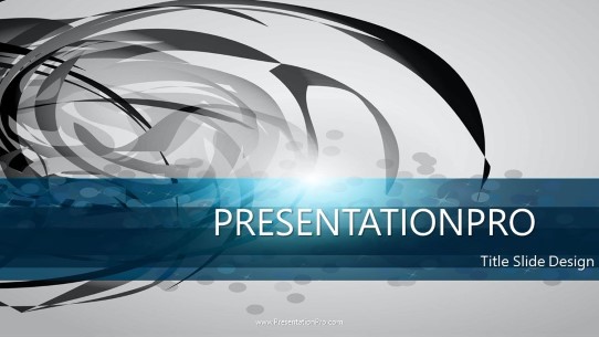 Curves And Light Widescreen PowerPoint Template title slide design