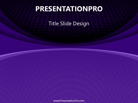 Curvy Pattern Purple PowerPoint Template title slide design