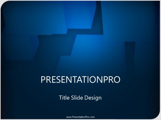 Cutout Blue PowerPoint Template title slide design