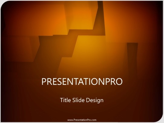 Cutout Orange PowerPoint Template title slide design