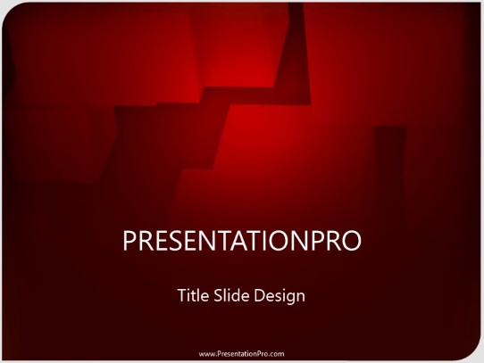 Cutout Red PowerPoint Template title slide design