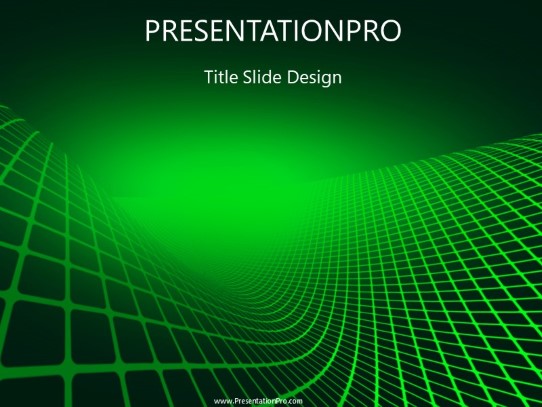 Deeprising Green PowerPoint Template title slide design
