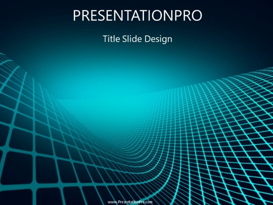 Deeprising Teal PowerPoint Template title slide design