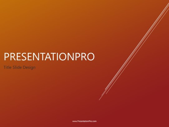 Diagonal Rays Red PowerPoint Template title slide design