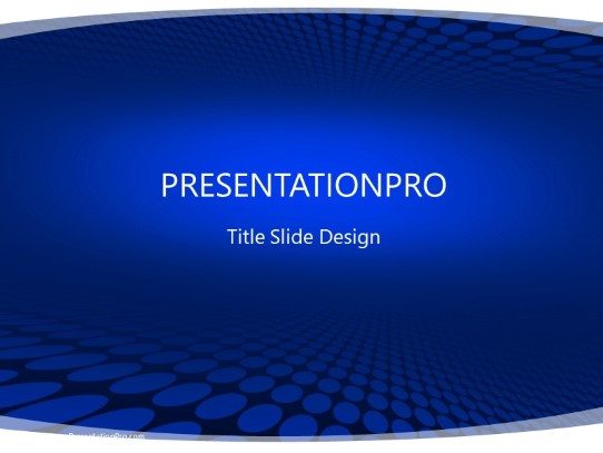 Downunder Blue PowerPoint Template title slide design