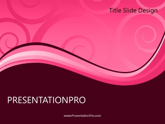 Elegant Swirl Pink Abstract PowerPoint template - PresentationPro