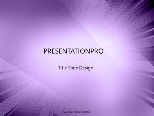 Extremity Purple PowerPoint Template title slide design