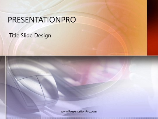 Flares Orange PowerPoint Template title slide design