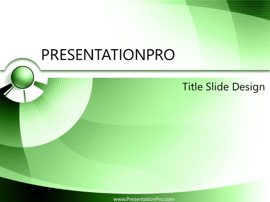 Flow Green PowerPoint Template title slide design