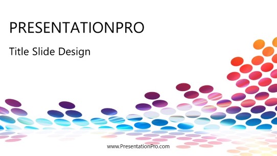 Flowing Circles Rainbow Widescreen PowerPoint Template title slide design