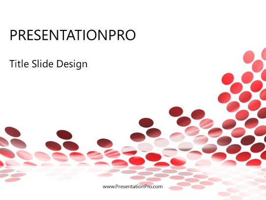Flowing Circles Red PowerPoint Template title slide design