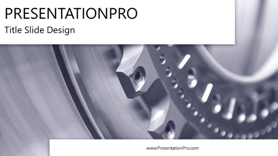 Gear 01 Widescreen PowerPoint Template title slide design