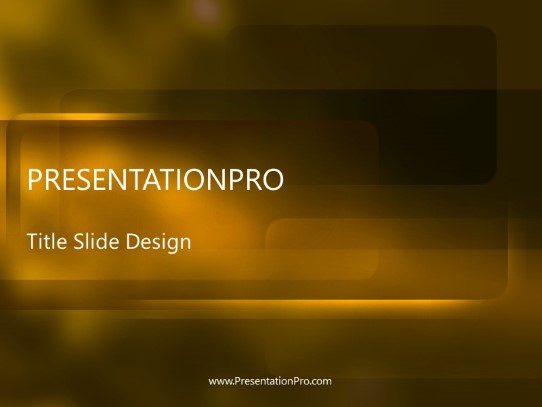 Haze Yellow PowerPoint Template title slide design