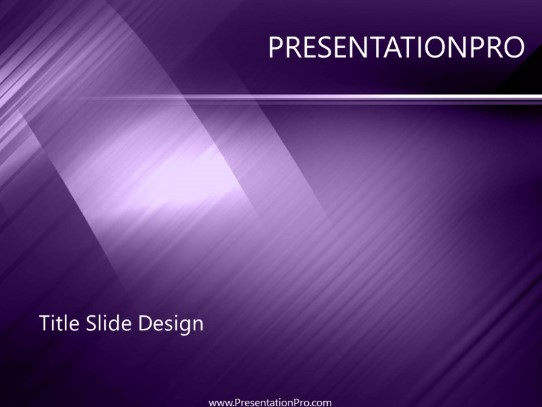 Ice Purple PowerPoint Template title slide design
