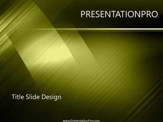 Ice Yellow PowerPoint Template title slide design