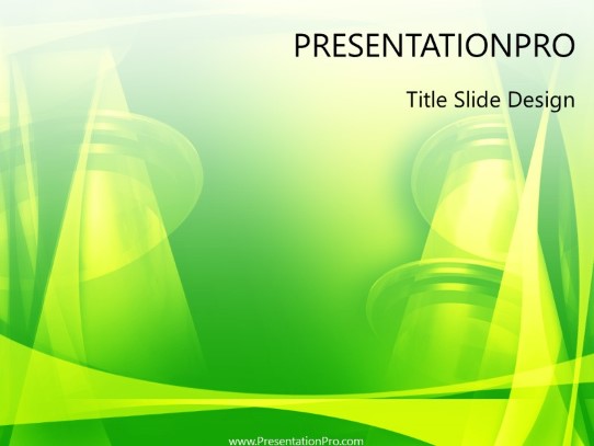 Lanterns Green PowerPoint Template title slide design