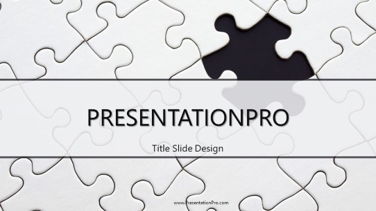 Last Puzzle Piece Missing Widescreen PowerPoint Template title slide design