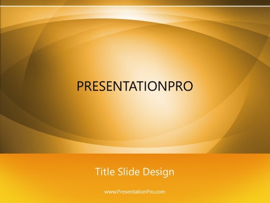 Layered Swoops Orange PowerPoint Template title slide design