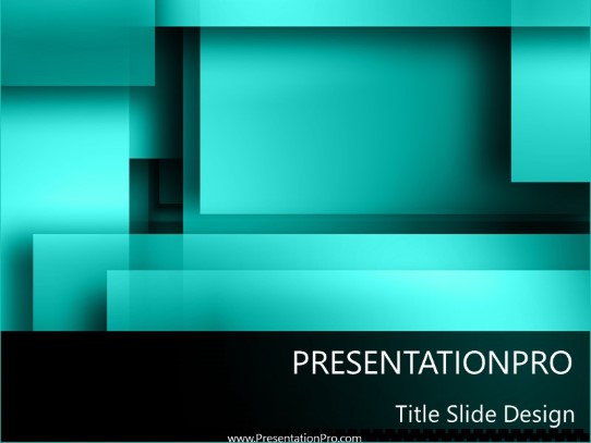 Layers Teal PowerPoint Template title slide design
