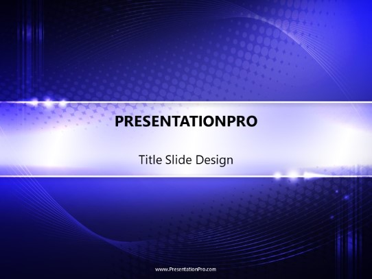 Lightmotion Blue PowerPoint Template title slide design