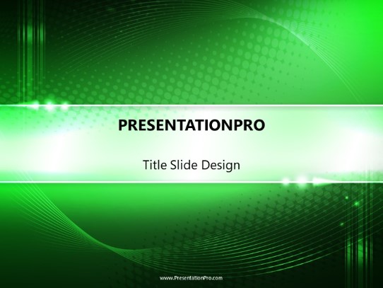 Lightmotion Green PowerPoint Template title slide design