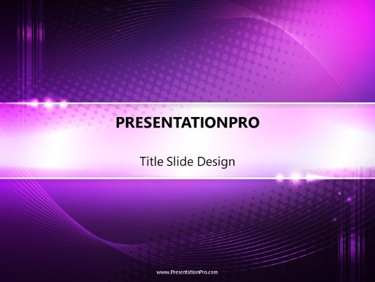 Lightmotion Purple PowerPoint Template title slide design