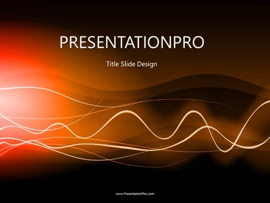 Light Speed Rays PowerPoint Template title slide design